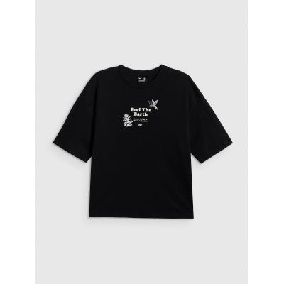 5. Women's regular printed T-shirt 4F 4FRSS26TTSHF3704-20S