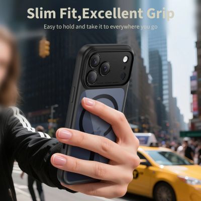 5. Tech-Protect Magpeak Magsafe CC Case for iPhone 17 Pro Max - Clear Black