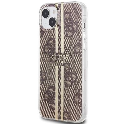 2. Guess IML 4G Gold Stripe case for iPhone 15 Plus / 14 Plus - brown