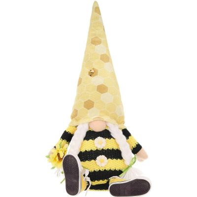 2. SQUARE GNOME SITTING BEE 35+6CM IN SNEAKERS SPRING DECORATION