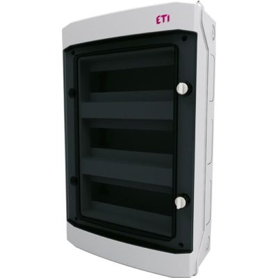 Plastic switchboard NT 36M 3x 12M N+PE IP65 535x319x144 smoke door white DIDO 1500VDC