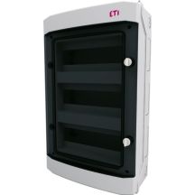Plastic switchboard NT 36M 3x 12M N+PE IP65 535x319x144 smoke door white DIDO 1500VDC