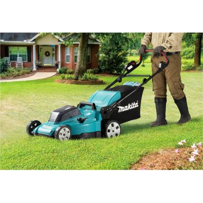 18. Makita DLM480Z Lawn Mower Push-Type Lawn Mower Battery Black, Turquoise