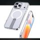 5. Hybrid Armor X Case for Samsung Galaxy S25 FE with Stand Compatible with MagSafe - Transparent