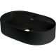 Granite countertop washbasin with island tap - oval