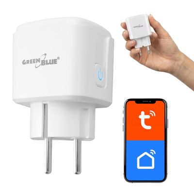 8. GREENBLUE REMOTE CONTROLLED WIFI SOCKET, ANDROID/IOS/ALEXA/GOOGLE HOME, TIMER, WATTMETER, MAX 16A/3840W GB735 W