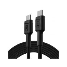 GREEN CELL CABLE KABGC29 GC POWERSTREAM USB-C - USB-C 200CM, POWER DELIVERY 60W, ULTRA CHARGE, QC 3.0