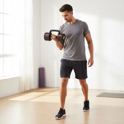 2. HL05 3in1 ADJUSTABLE DUMBBELL WITH SUPPORT FOR PUSH-UPS AND KETTLEBELL HMS