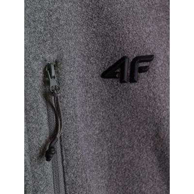 7. Regular men's fleece with stand-up collar 4F 4FRAW26TFLEM542-24M