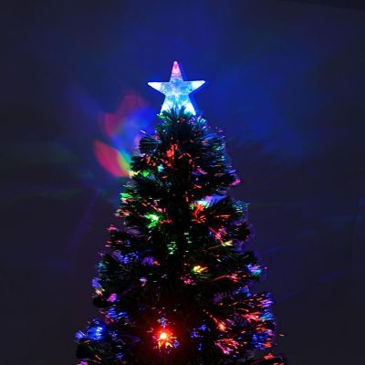 3. DECORATIVE FIBER OPTIC CHRISTMAS TREE MULTICOLOR 90CM