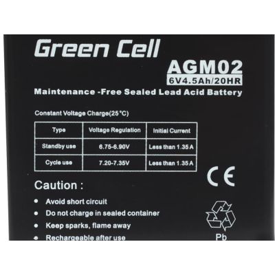 2. GREEN CELL GEL BATTERY AGM02 6V 4.5AH
