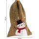 16. JUTE GIFT BAG 70X50CM SNOWMAN