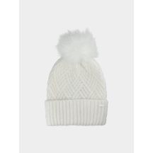 Girls' winter hat with pompom 4F Junior 4FJWAW24ACAPF419-12S