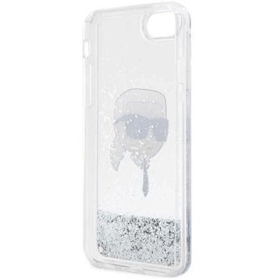 7. Karl Lagerfeld KLHCI8LNKHCH iPhone 7/8/ SE 2020/2022 silver/silver hardcase Glitter Karl Head