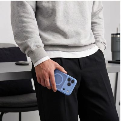 8. Tech-Protect BasicMag MagSafe Case for iPhone 17 Pro Max / 18 Pro Max - Light Blue Matte