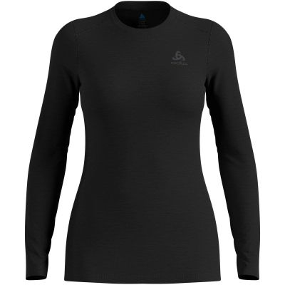 6. ODLO Merino 160 BL Top Crew Neck Women's T-Shirt L/S Size S Black