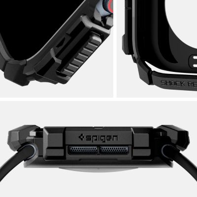 9. Spigen Rugged Armor Case for Apple Watch 10 (42mm) - Black