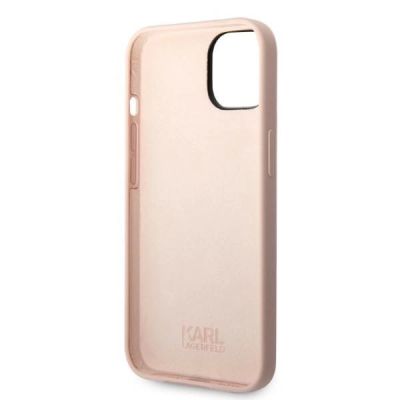 7. Karl Lagerfeld Silicone Ikonik Case for iPhone 13 / 14 - Pink