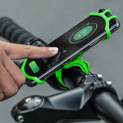 5. Rockbros LF436 Handlebar Clamp Phone Holder - Green
