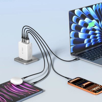 7. Tech-Protect NC200W-GaN 4-Port 200W Wall Charger - White