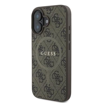 2. Guess 4G Ring Classic Logo MagSafe iPhone 16 Plus Case - Brown