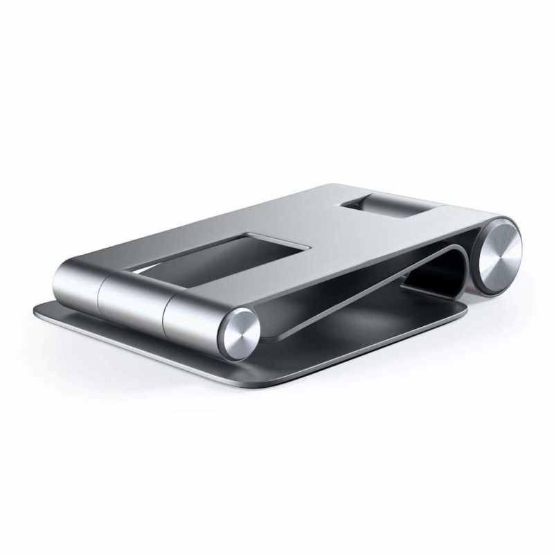 4. Satechi R1 Aluminum Hinge Holder Foldable Stand - aluminum foldable stand for MacBook/iPad (space gray)