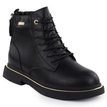 Women's leather ankle boots, black, Goe SS2N4101