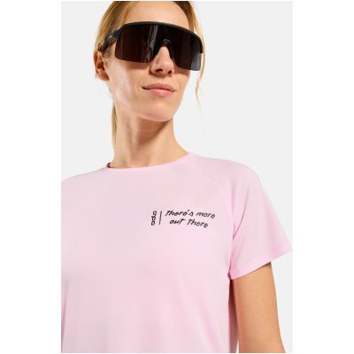Women's short-sleeve ODLO T-shirt crew neck s/s ESSENTIAL PRINT, pink