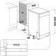 11. Freestanding dishwasher WHIRLPOOL WSFO3T223PCX 10 sets.