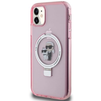 2. Karl Lagerfeld Ring Stand Karl&Choupette MagSafe case for iPhone 11 / Xr - pink