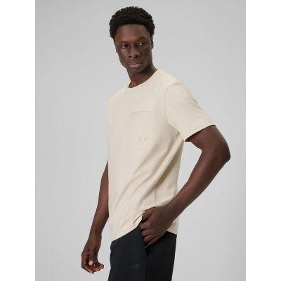 5. Men's regular plain T-shirt 4F 4FRSS26TTSHM3637-83S