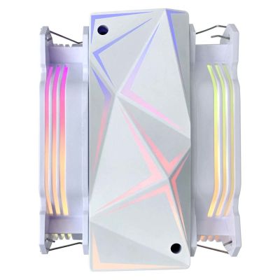 6. CPU cooler Rampage OCTAGONC60-WHITE LGA1700/AM5 1800RPM 2x 120mm ARGB PWM