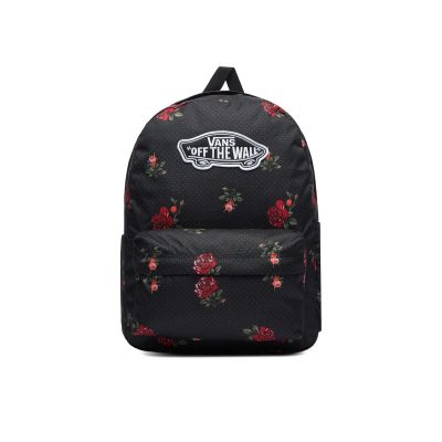 Vans Old Skool Classic Backpack – Black with Roses 22L