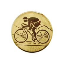 Aluminium sticker – cyclist