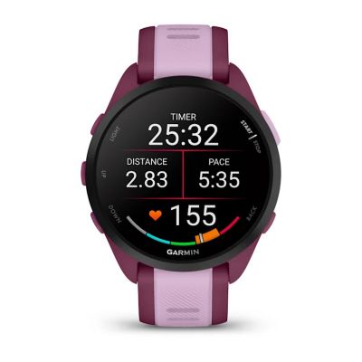 17. Garmin Forerunner 165 Music AMOLED 43mm Berry Lilac Sports Watch