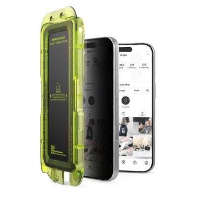 2. Ringke Easy Slide Privacy 2-Pack Tempered Glass for iPhone 18 Pro Max