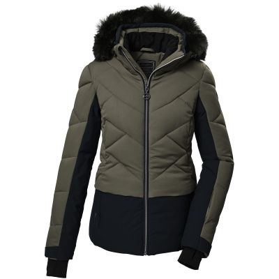 Killtec KSW 102 women's ski jacket, quilted, with a detachable hood, brown (42039/311)