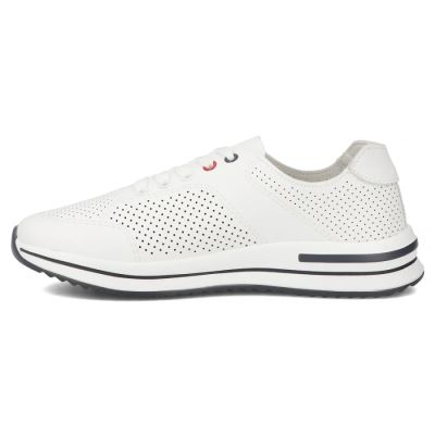3. Women's leather openwork shoes, white Filippo DP7608/26 WH