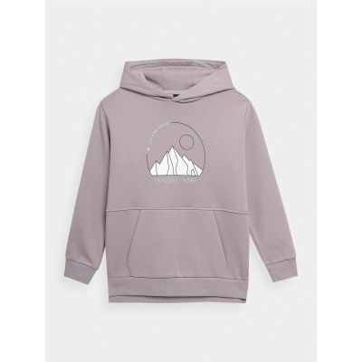 3. Girls' sweatshirt with a hood, open, 4F Junior