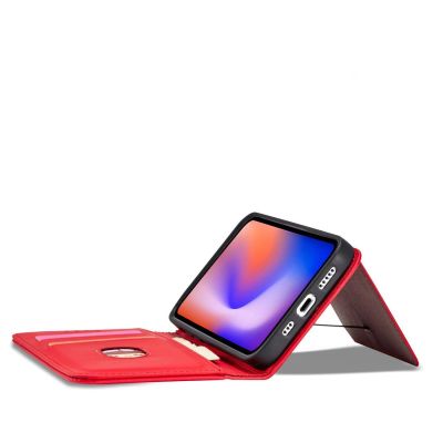 10. Magnet Card Case for iPhone 12 Pro Pouch Card Wallet Card Holder Red