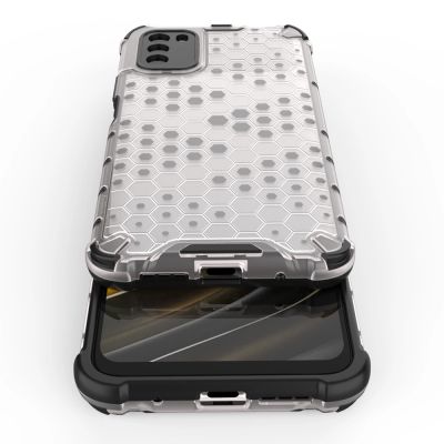 9. Honeycomb Case armor cover with TPU Bumper for Xiaomi Poco M3 transparent