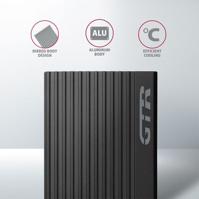 4. Axagon EM2-GTR M.2 Black SSD Enclosure