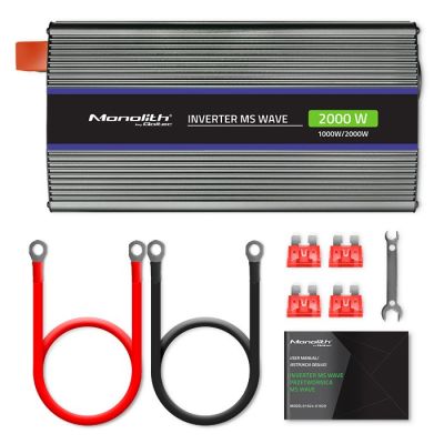 10. Qoltec Monolith 2000 MS Wave Voltage Converter | 12V to 230V | 1000/2000W | USB