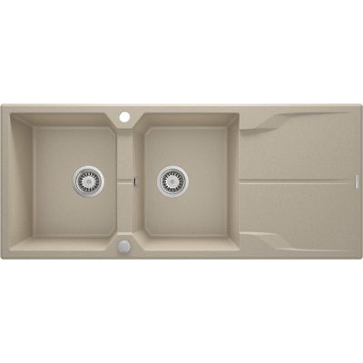 Two-bowl granite sink with drainer ZQN_7213