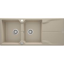 Two-bowl granite sink with drainer ZQN_7213