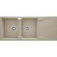 Two-bowl granite sink with drainer ZQN_7213