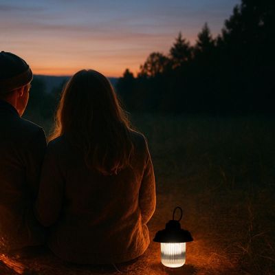 7. Flashlight Camping Lamp USB 3 Types of Light Redcliffs Black