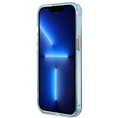 5. Guess Gold Outline Translucent MagSafe case for iPhone 13 Pro / iPhone 13 - blue