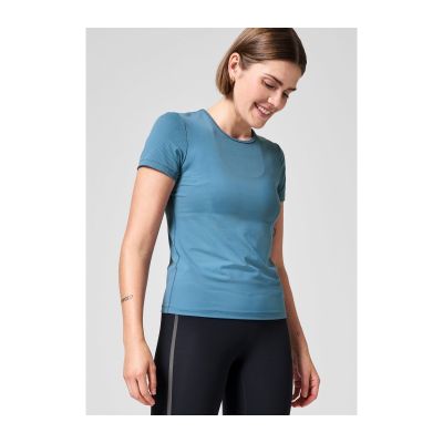 2. CASALL Essential Mesh Detail Tee Blue