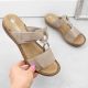 2. Comfortable Rieker W RKR681 beige flip-flops